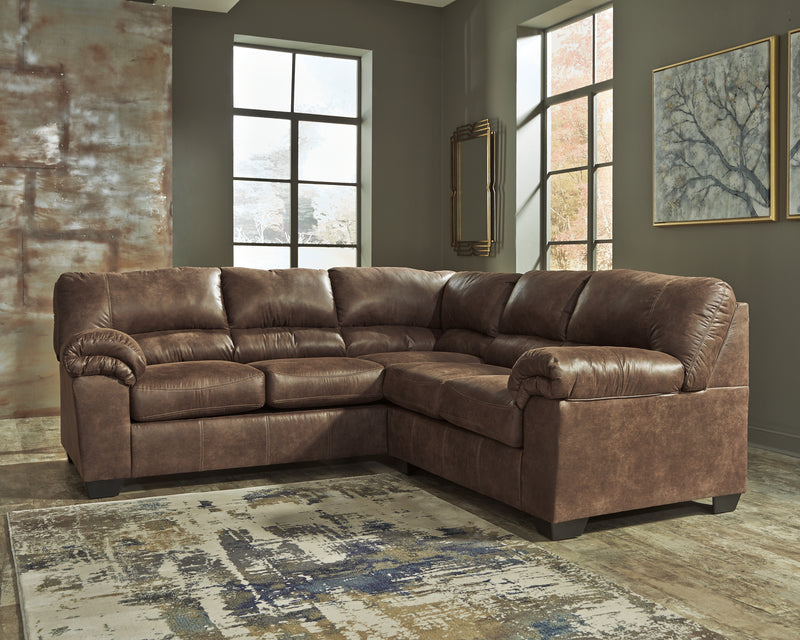 Bladen Coffee Faux Leather 2-Piece Sectional