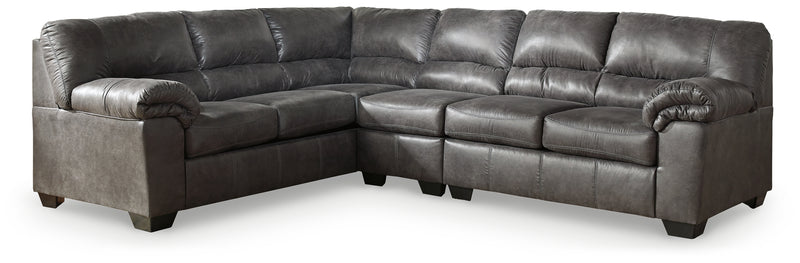 Bladen Slate Faux Leather 3-Piece Sectional