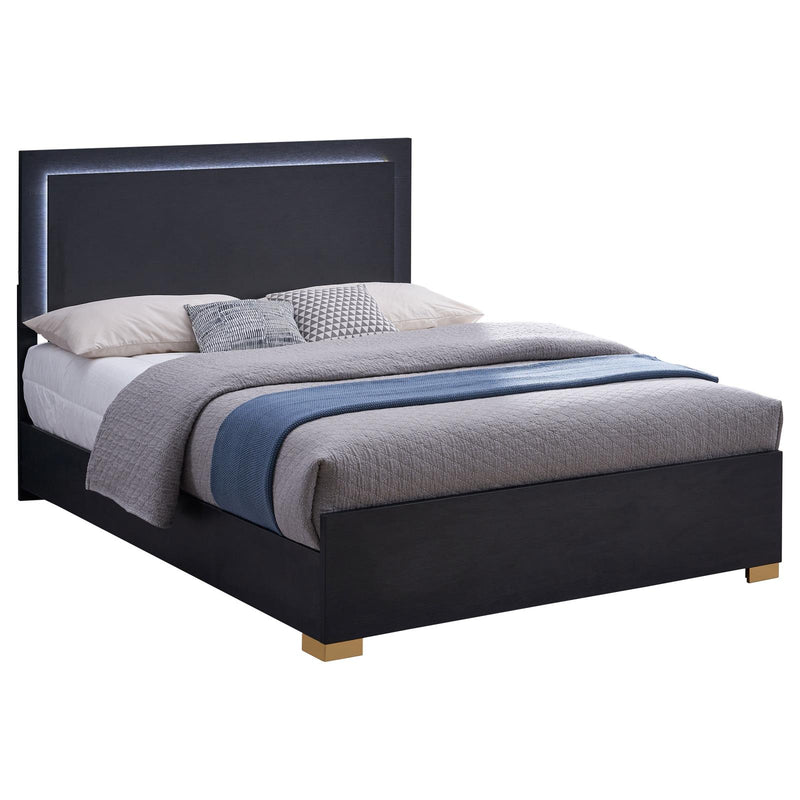 Marceline Full Bed With LED Headboard Black 222831F