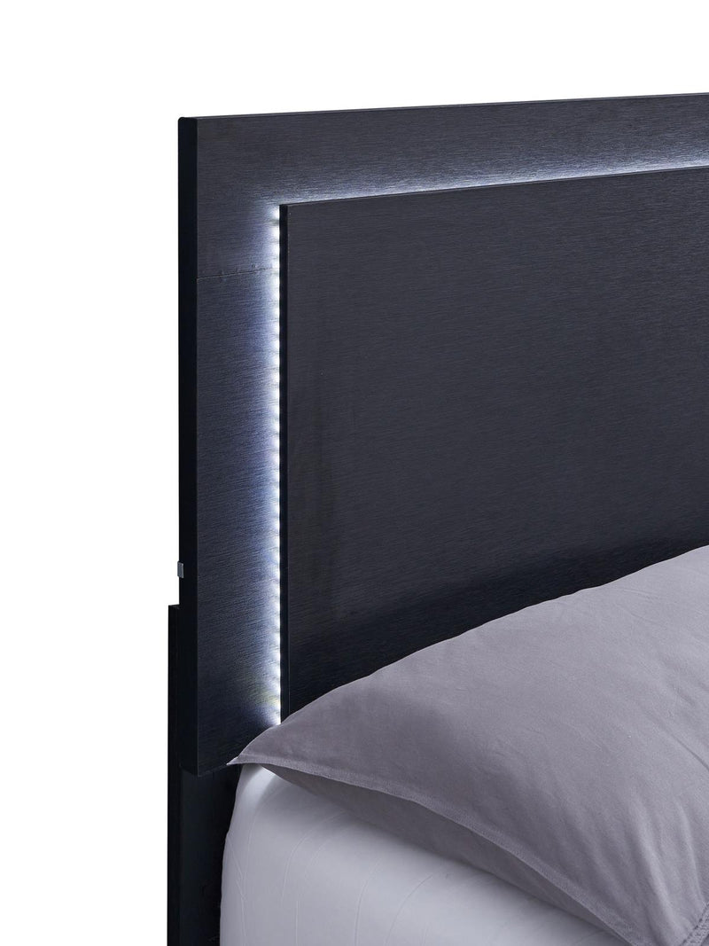 Marceline Full Bed With LED Headboard Black 222831F