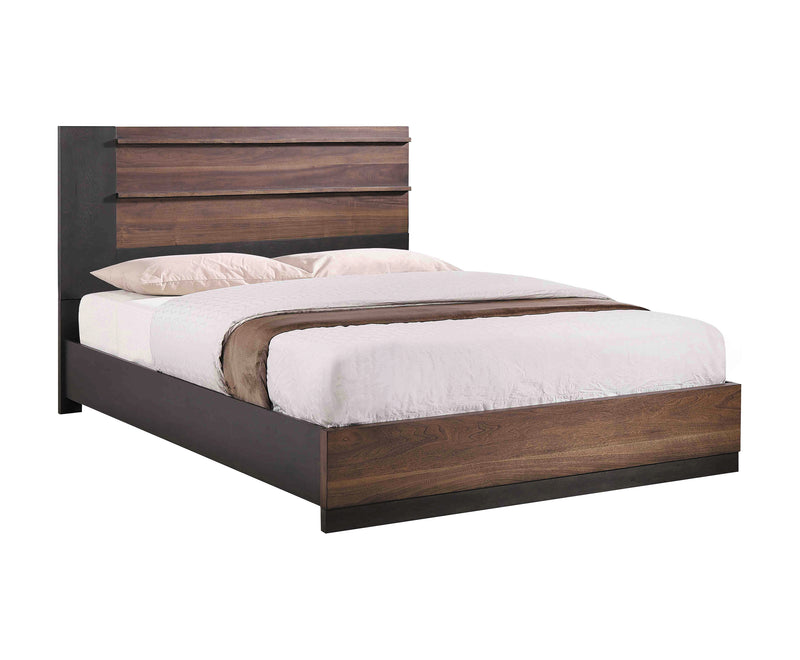 Azalia Black And Walnut Rectangular Panel Bedroom Set