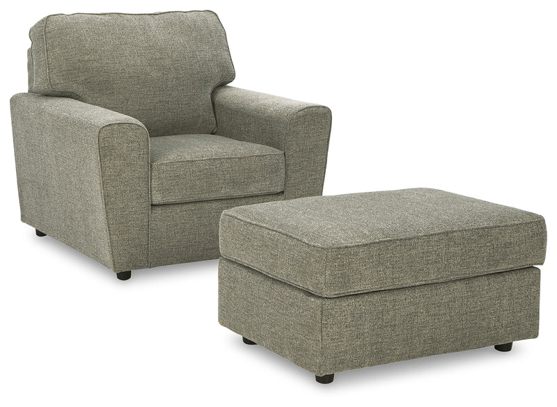 Cascilla Pewter Chair And Ottoman