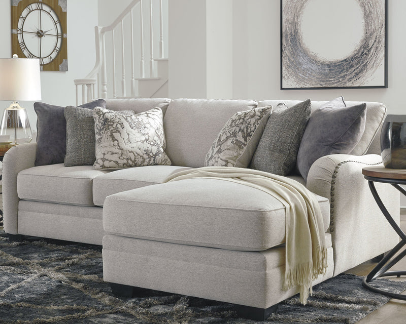 Dellara Chalk Chenille 2-Piece Sectional With Chaise 32101S1