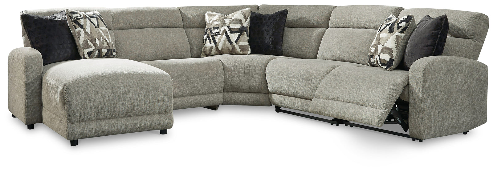Colleyville Stone 5-Piece Power Reclining Sectional With Chaise 54405S11