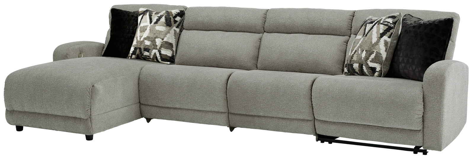 Colleyville Stone 4-Piece Power Reclining Sectional With Chaise