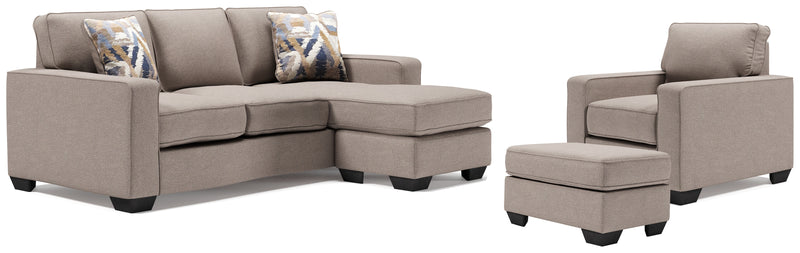 Greaves Stone Sofa Chaise, Chair, And Ottoman