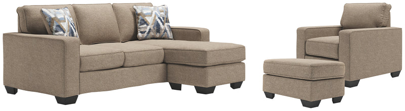 Greaves Driftwood Sofa Chaise, Chair, And Ottoman