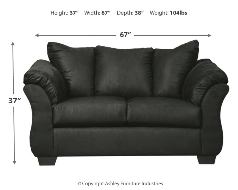 Darcy Black Sofa, Loveseat And Recliner