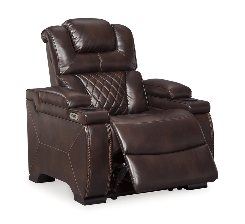 Warnerton Chocolate 3-Piece Sectional With Recliner