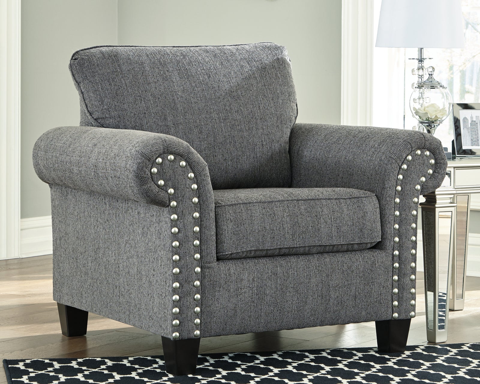 Agleno Charcoal Chenille Chair
