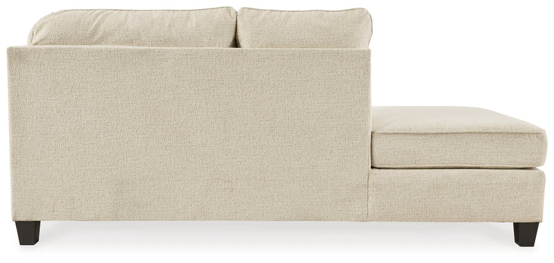 Abinger Natural Chenille 2-Piece Sleeper Sectional With Chaise