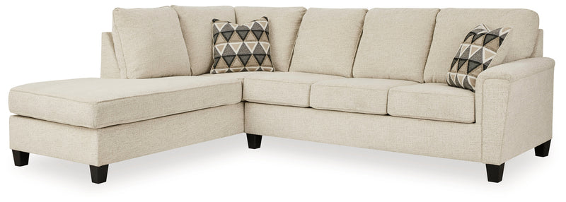 Abinger Natural Chenille 2-Piece Sleeper Sectional With Chaise