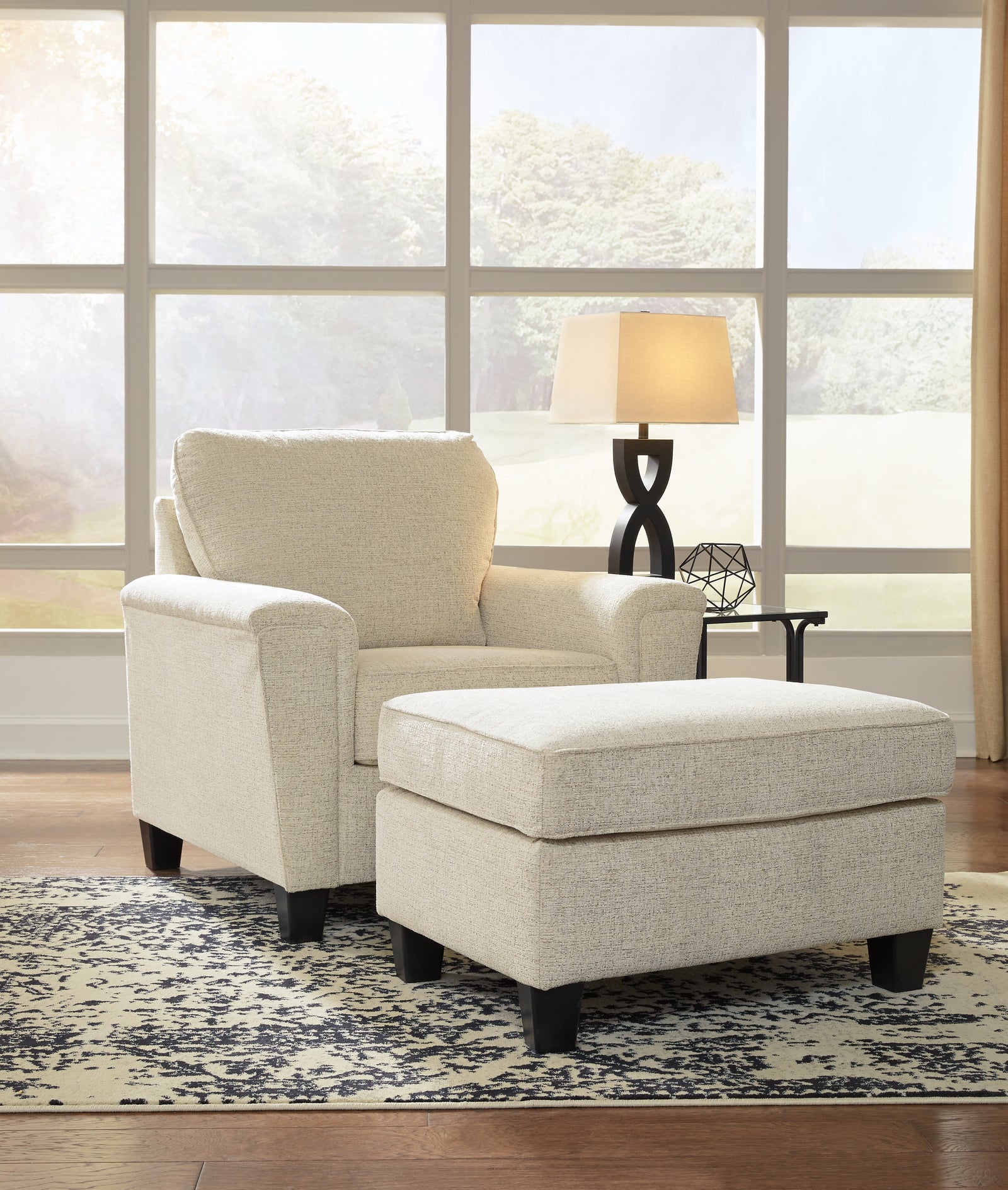 Abinger Natural Chair And Ottoman