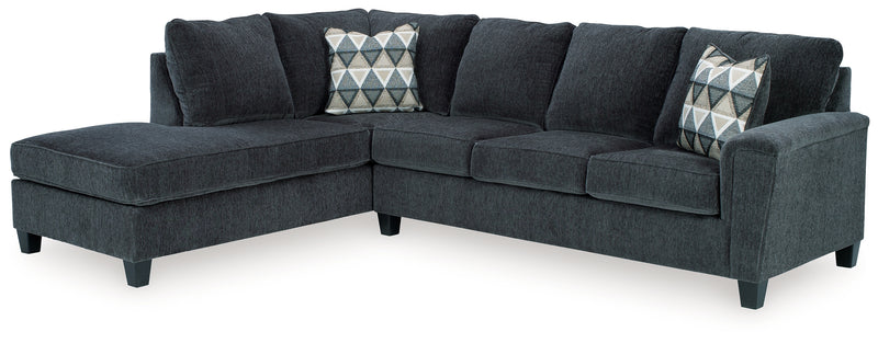 Abinger Smoke Chenille 2-Piece Sectional With Chaise