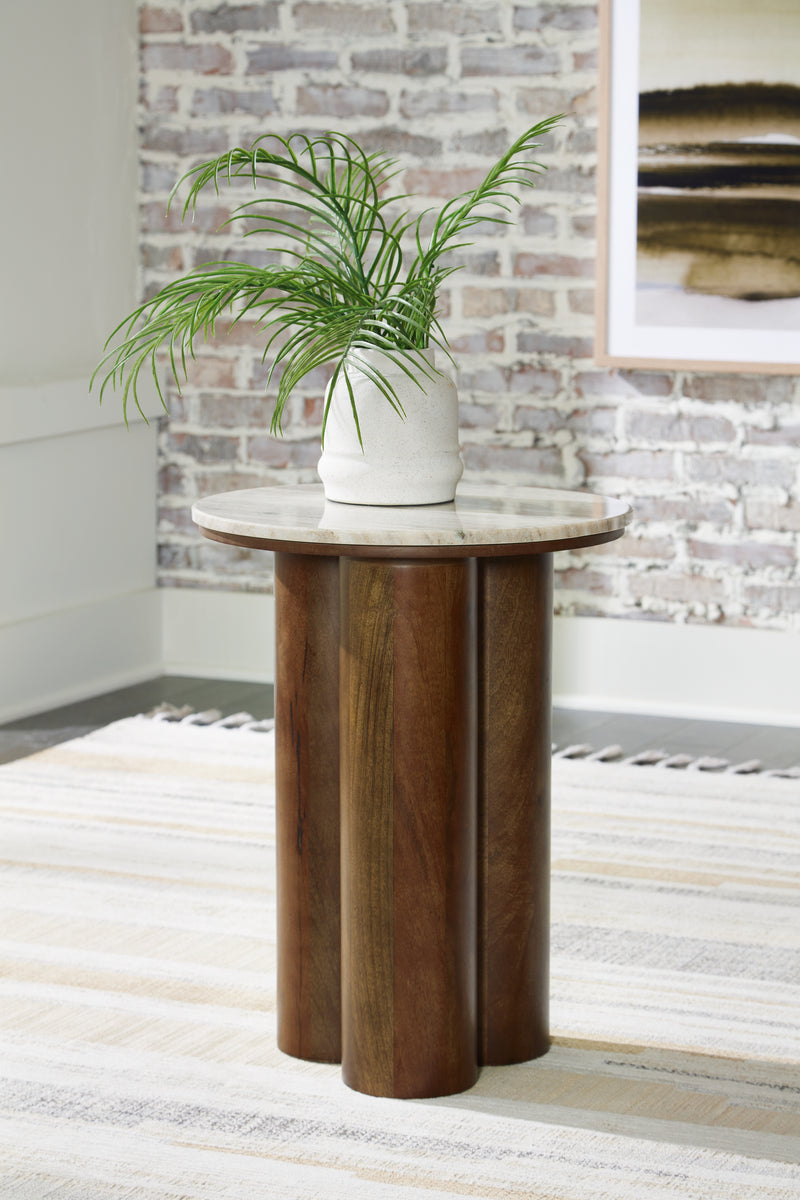 Henfield Beige/brown Accent Table