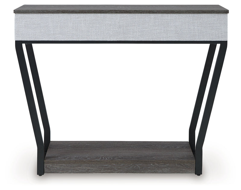 Sethlen Gray/black Console Sofa Table With Speaker