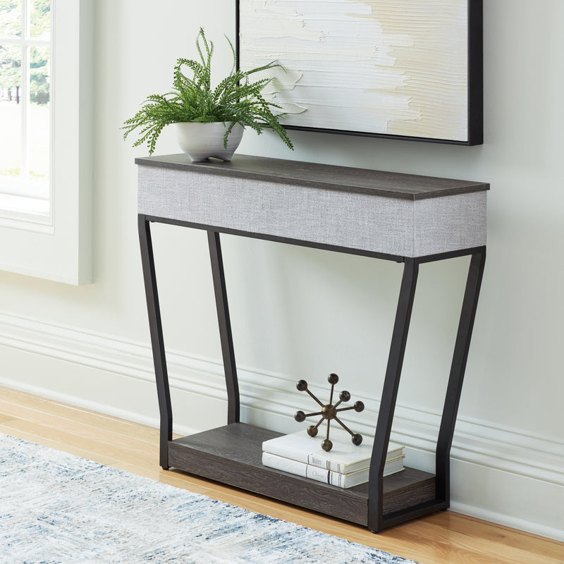 Sethlen Gray/black Console Sofa Table With Speaker