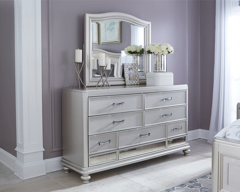 Coralayne Silver Dresser And Mirror