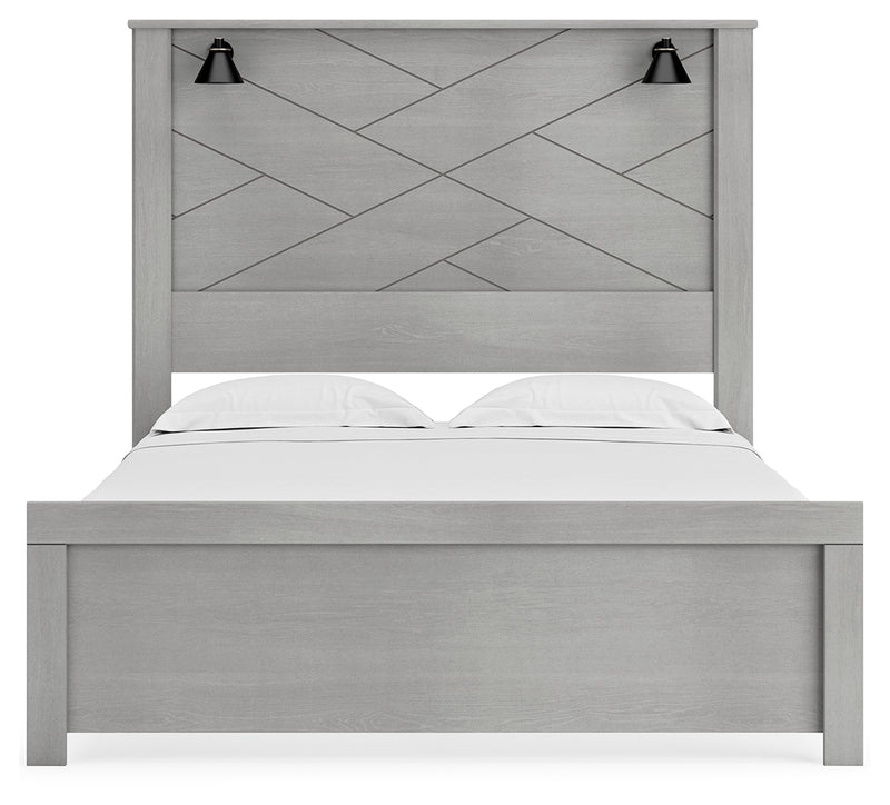 Cottonburg Light Gray/white Queen Panel Bed B1192B7