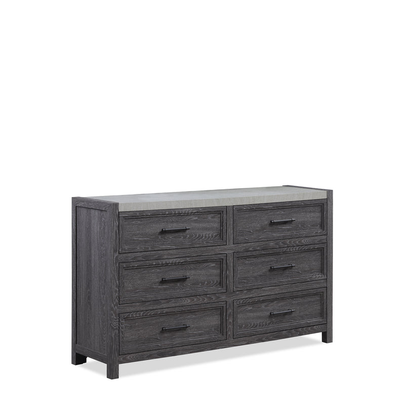 Madsen Gray Modern Contemporary Solid Wood And Veneers 5-Drawers Chest