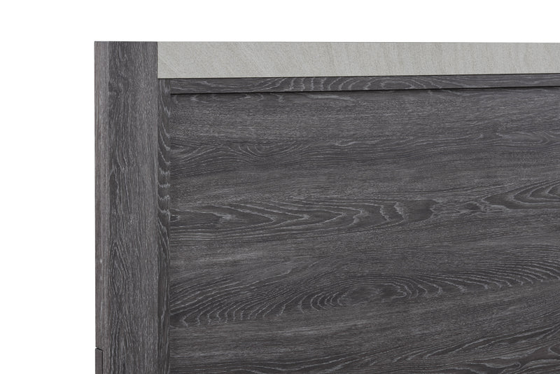 Madsen Gray Modern Contemporary Solid Wood And Veneers 2-Drawers Nightstand