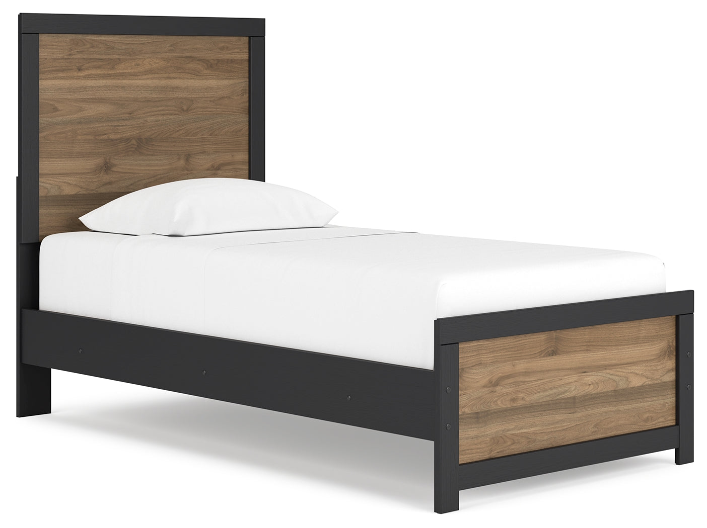 Vertani Black Twin Panel Bed