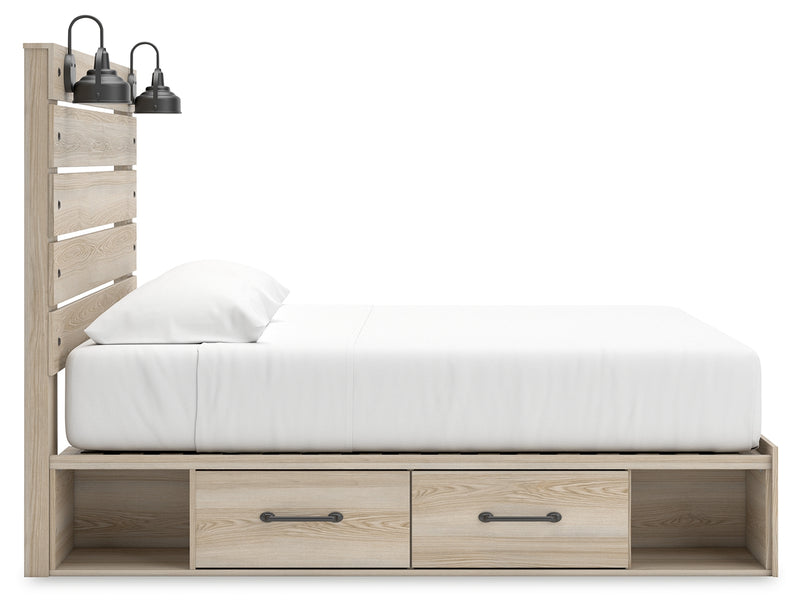 Senbry Tan King Panel Bed With Storage B2252B10