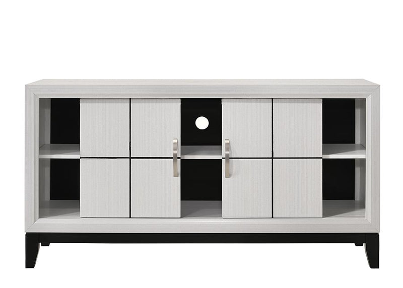 Akerson Chest Chalk, Contemporary Sleek And Modern Wood, Metal 5 Drawers