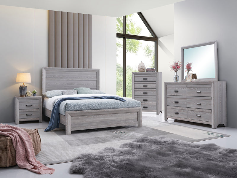 Adelaide Drift Wood Modern Contemporary Solid Wood And Veneers Full Bed