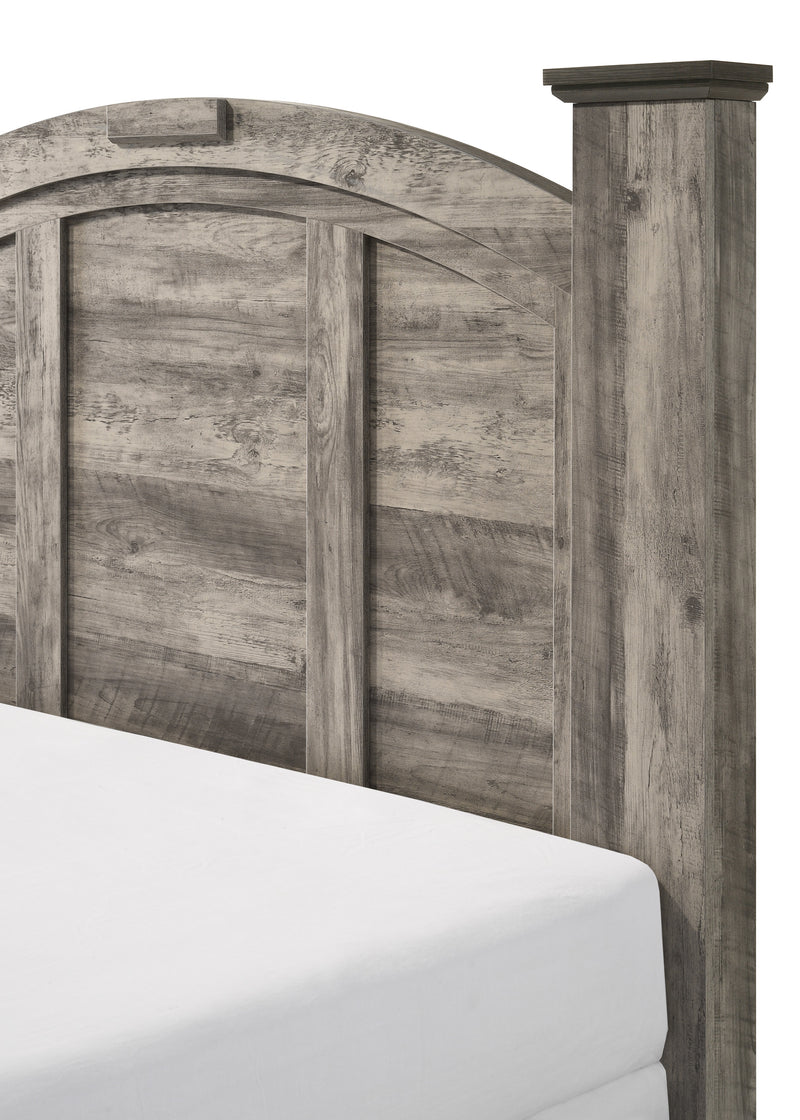 Ella-mae Gray Modern Contemporary Solid Wood And Veneers 2-Drawers Nightstand