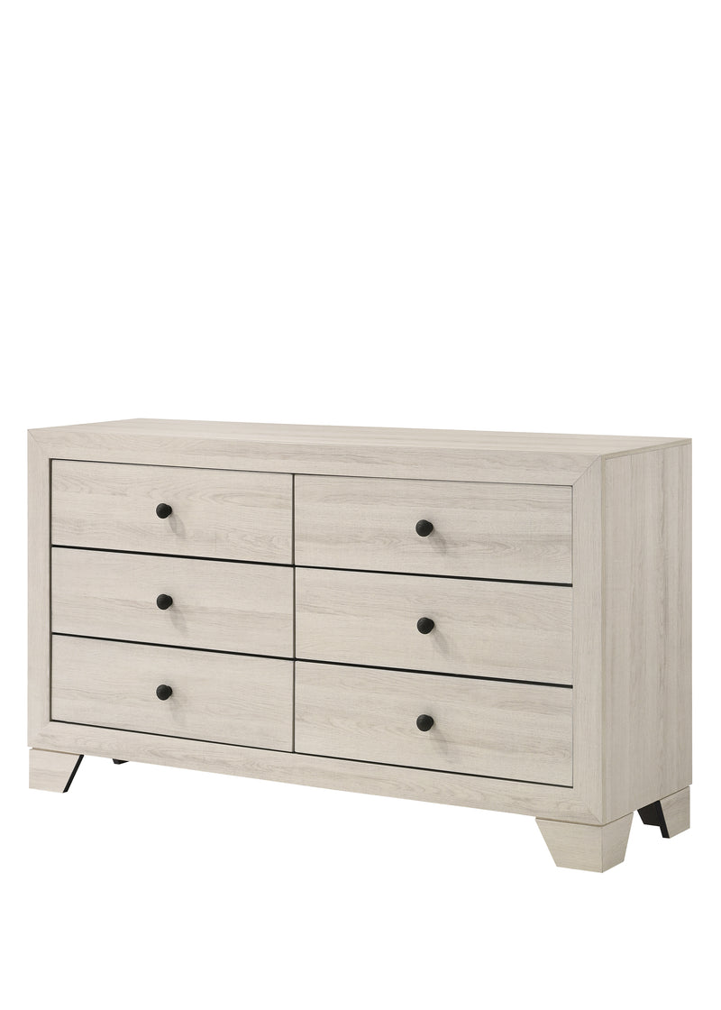 Atticus White Modern Contemporary Solid Wood And Veneers 2-Drawers Nightstand