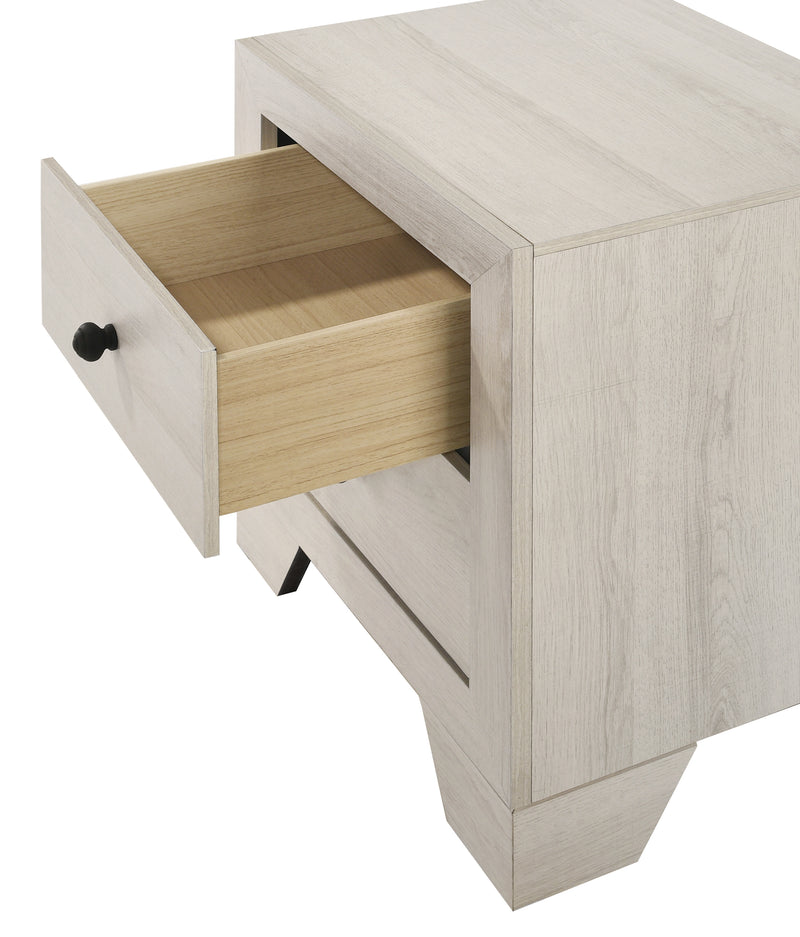 Atticus White Modern Contemporary Solid Wood And Veneers Full Bed