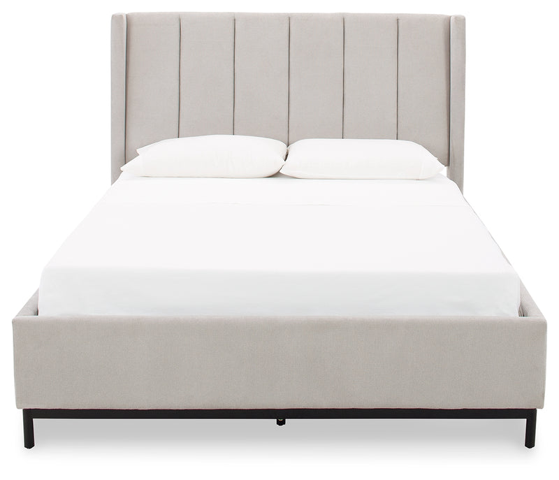 Freslowe White Queen Upholstered Bed