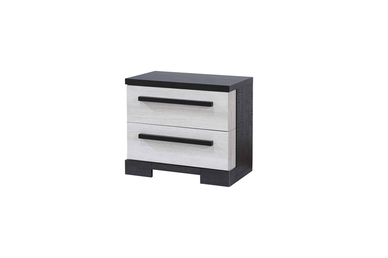 Remington Chalk/Ebony Modern Contemporary Solid Wood And Veneers 5-Drawers Chest