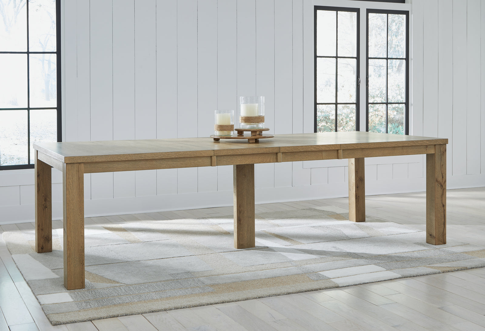 Galliden Light Brown Dining Extension Table