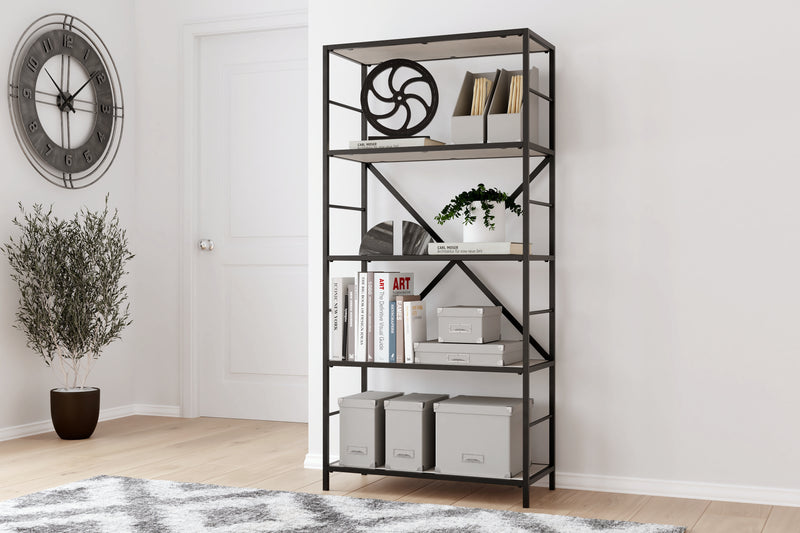Bayflynn White/Black Bookcase