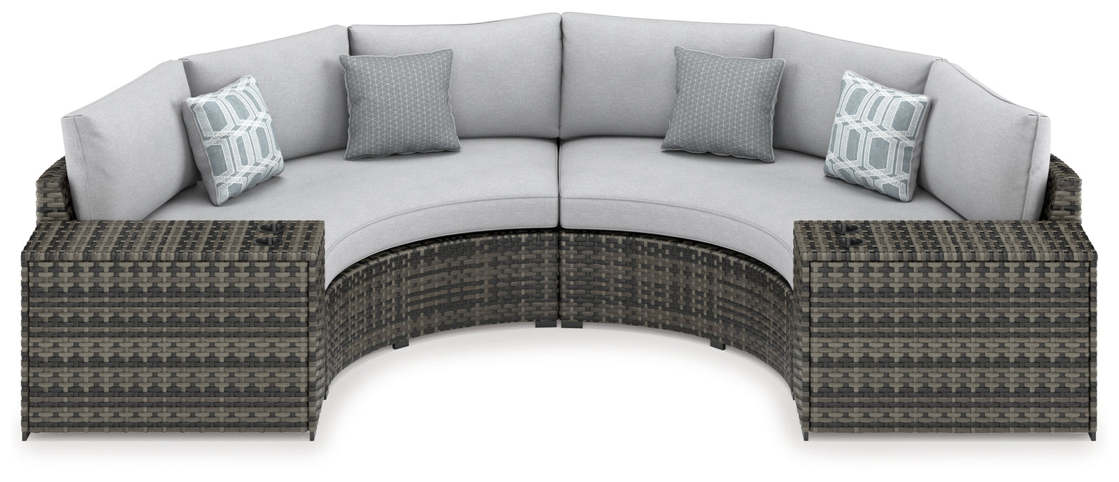 Harbor Court Gray 4-Piece Outdoor Sectional P459P7