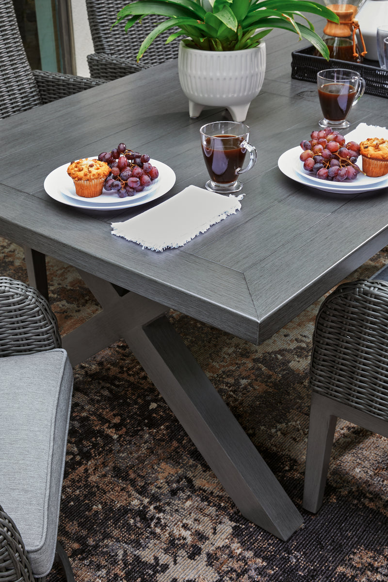 Elite Gray Park Outdoor Dining Table And 4 Chairs