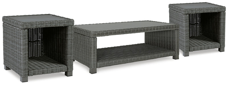 Elite Gray Park Outdoor Coffee Table With 2 End Tables