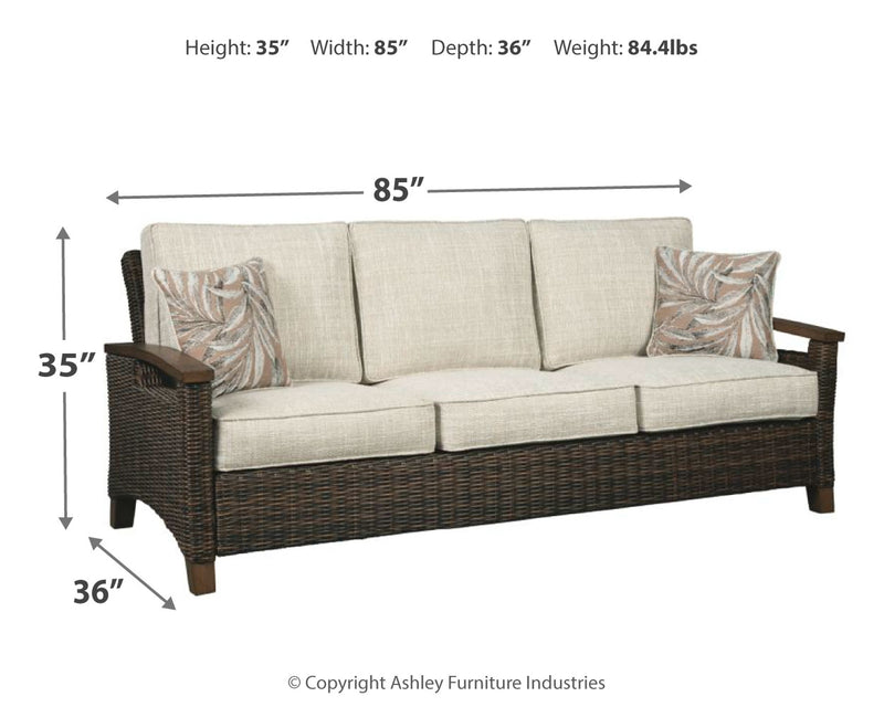 Paradise Medium Brown Trail Outdoor Sofa And Loveseat