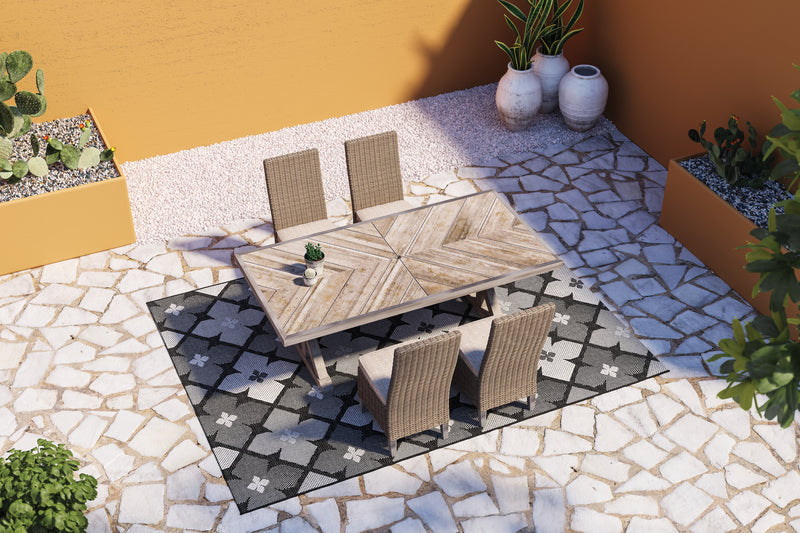 Beachcroft Beige Outdoor Dining Table And 4 Chairs