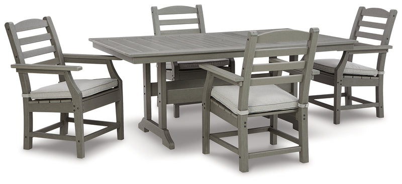 Visola Gray Outdoor Dining Table And 4 Chairs