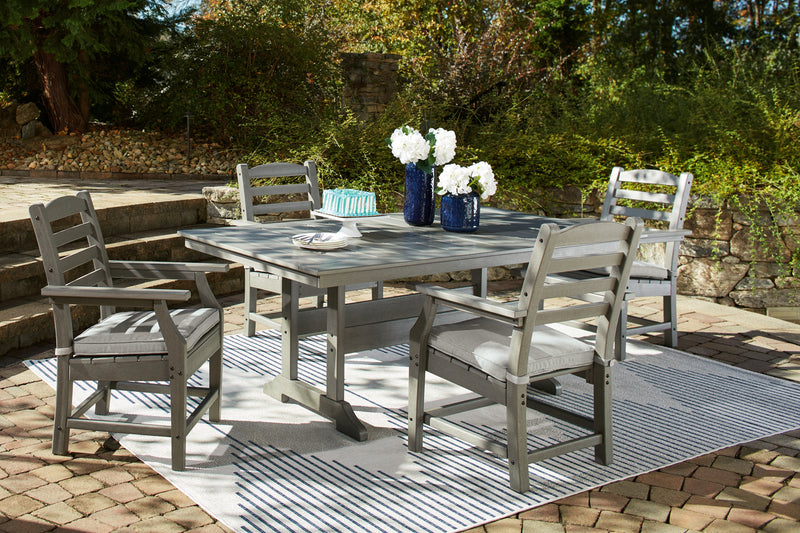 Visola Gray Outdoor Dining Table And 4 Chairs
