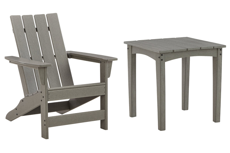 Visola Gray Outdoor Adirondack Chair And End Table