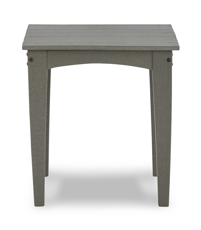 Visola Gray Outdoor Chair With End Table