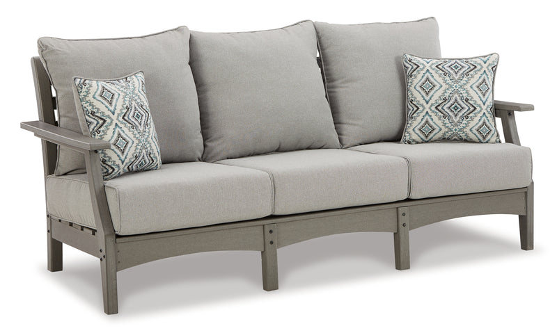 Visola Gray Outdoor Sofa, Loveseat And Chair