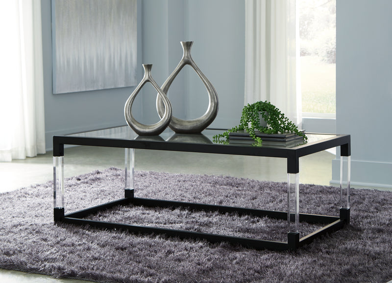 Nallynx Metallic Gray Coffee Table With 2 End Tables