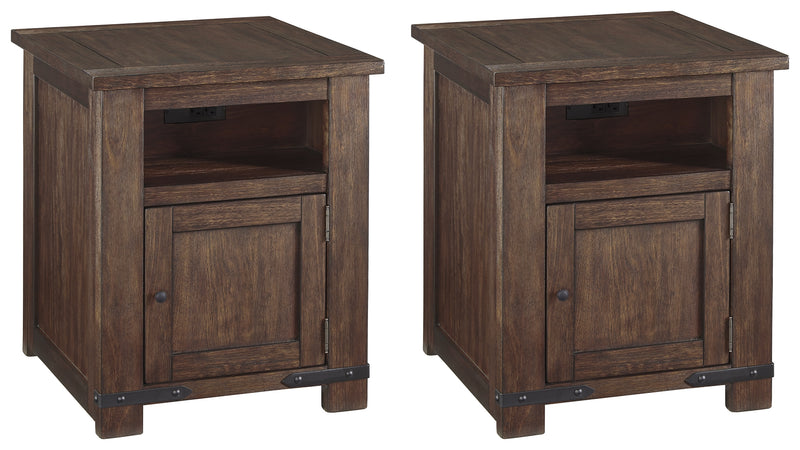 Budmore Brown 2 End Tables