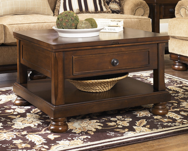 Porter Rustic Brown Coffee Table With 2 End Tables