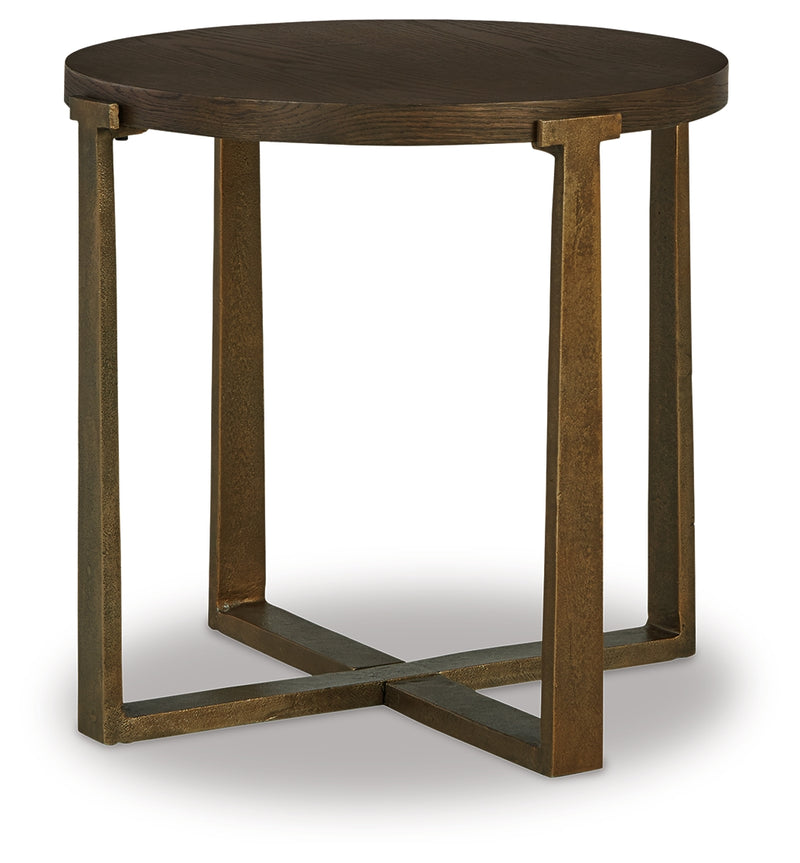 Balintmore Brown/gold Finish End Table T967-6